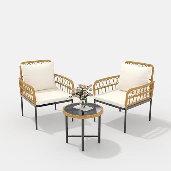 3-Piece All-Weather Wicker Patio Furniture Set