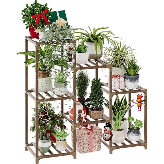 Bamworld 3-Tier Indoor/Outdoor Plant Stand Shelf