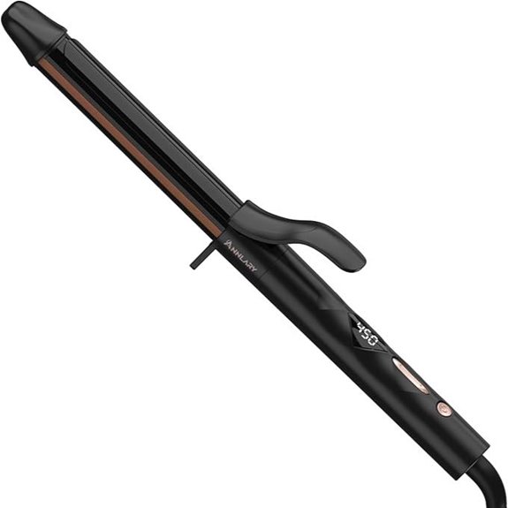 1-Inch Titanium Ceramic Curling Iron with LED Display