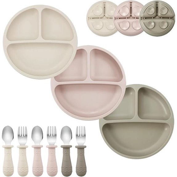 PandaEar Toddler Feeding Set with Plates & Utensils