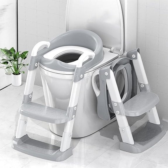 Toddler Potty Seat with Step Stool and Safety Handles
