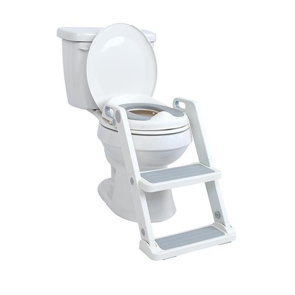 Nuby Toddler Potty Seat with Ladder Grey