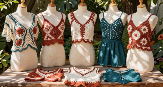 top boho crochet tops