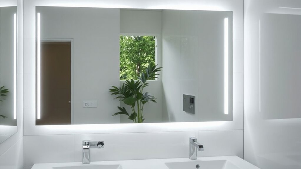 top led bathroom mirrors