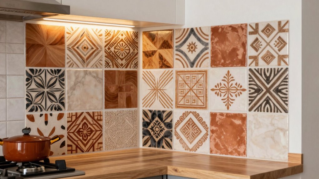 top peel and stick boho backsplash ideas