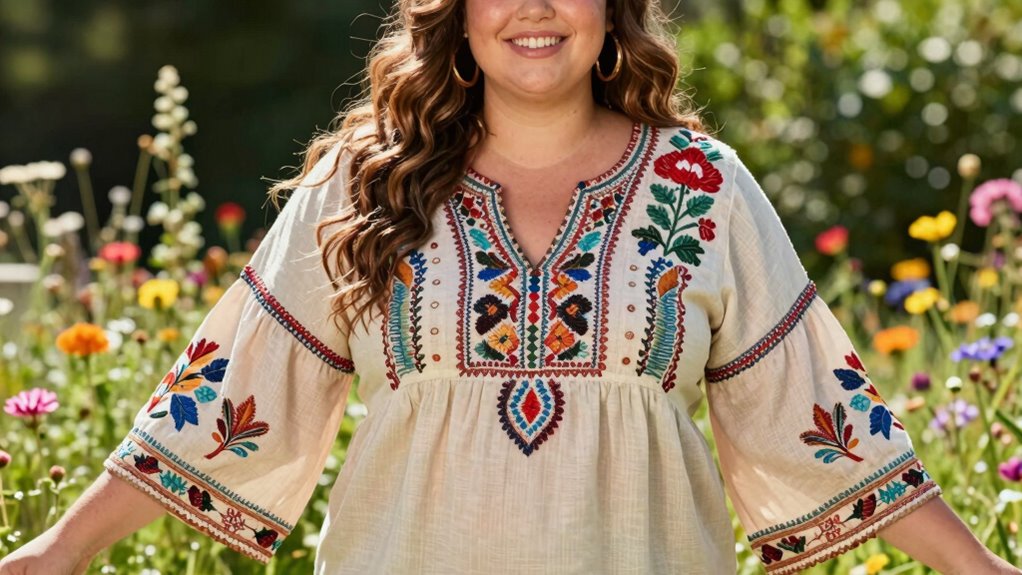 top plus size boho tops