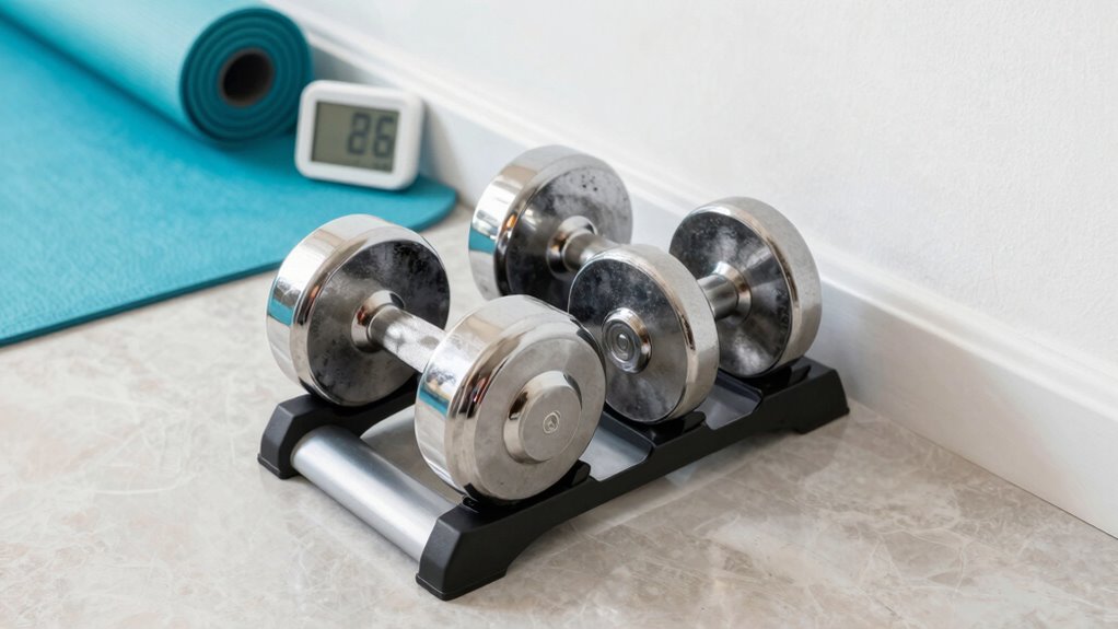 top space saving dumbbells