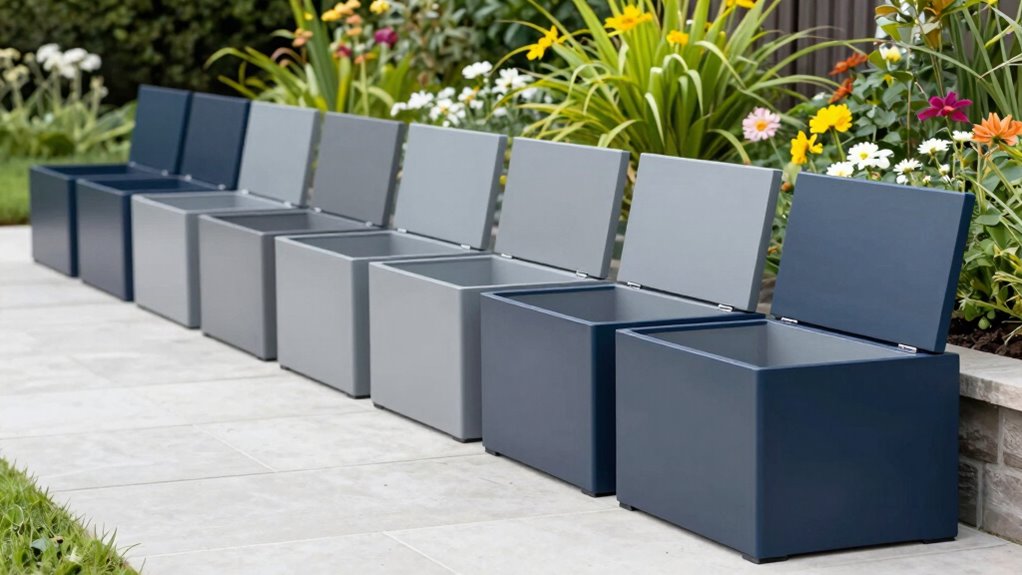 top waterproof outdoor storage benches