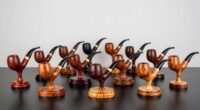top wooden pipe display stands