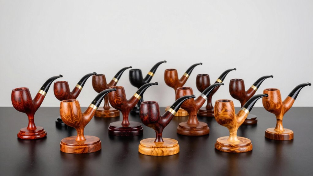 top wooden pipe display stands