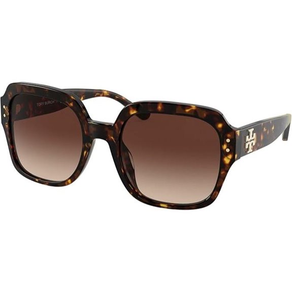 Tory Burch Square Sunglasses with Tortoise Frame