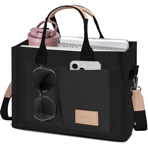 Canvas Tote Bag for Women with Pockets and Handles