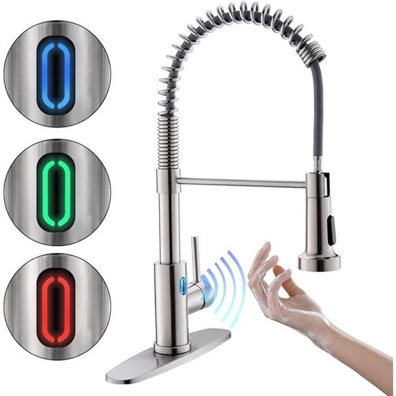 OWOFAN Touchless Kitchen Faucet with LED Light