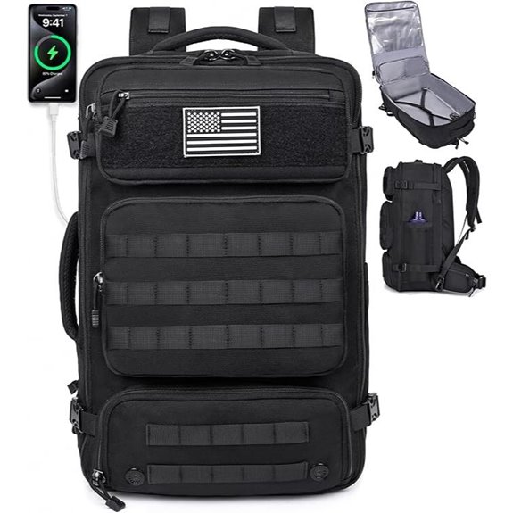MOZETO TSA Travel Backpack with USB Charging Port