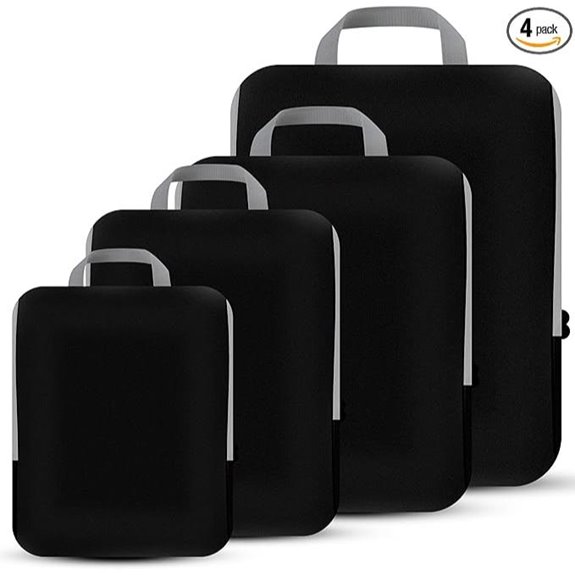 4 Pack Compression Packing Cubes for Travel