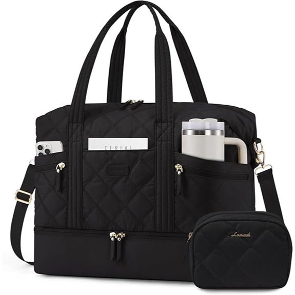 LOVEVOOK Travel Duffle Bag with Shoe Compartment