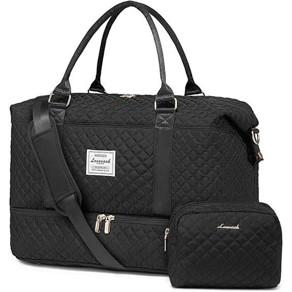 travel duffle with shoe pockets