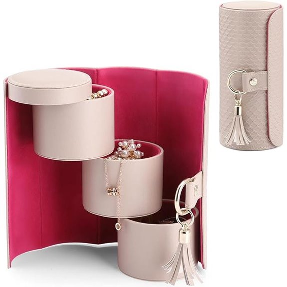 Vlando Small Jewelry Case for Travel and Gifts