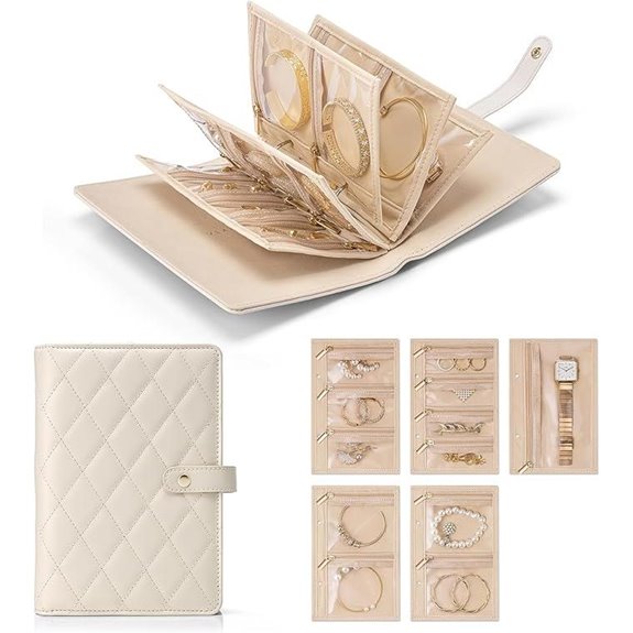 Vlando Travel Jewelry Organizer Case with Pouches