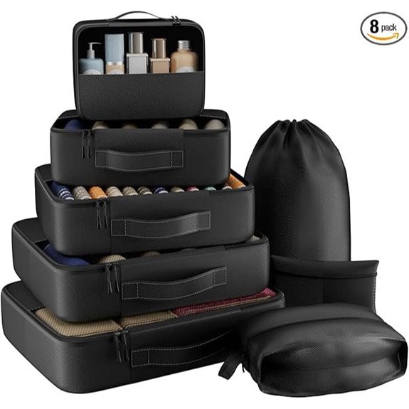 8 Set Packing Cubes for Travel,Luggage Organizers for Travel Accessories