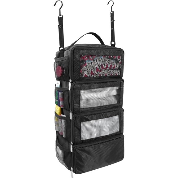 Travel Luggage Organizer with Collapsible Shelves