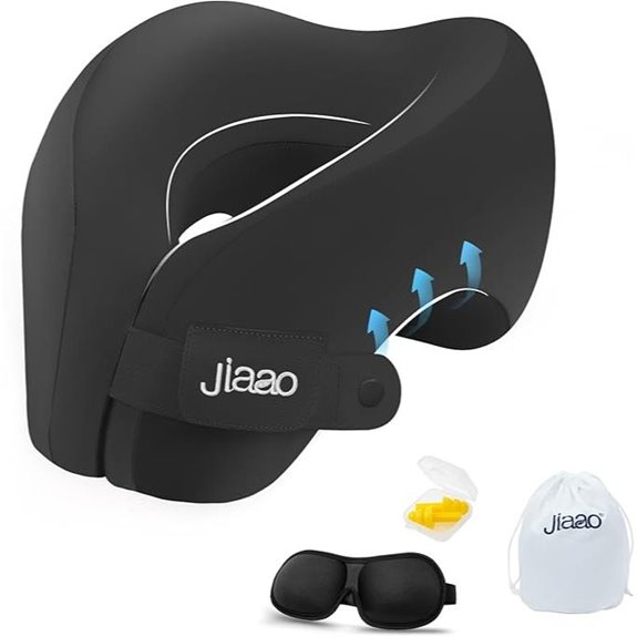 Neck Pillow for Travel with Eye Mask and Ear Plugs