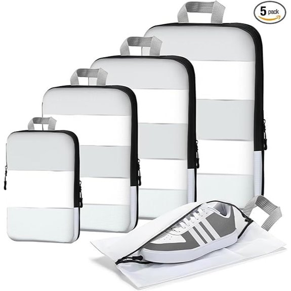 Compression Packing Cubes 5-Piece Travel Organizer Set