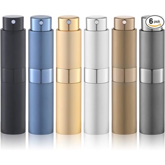 Travel Perfume Refillable Spray Bottle 8ml 6 Pack