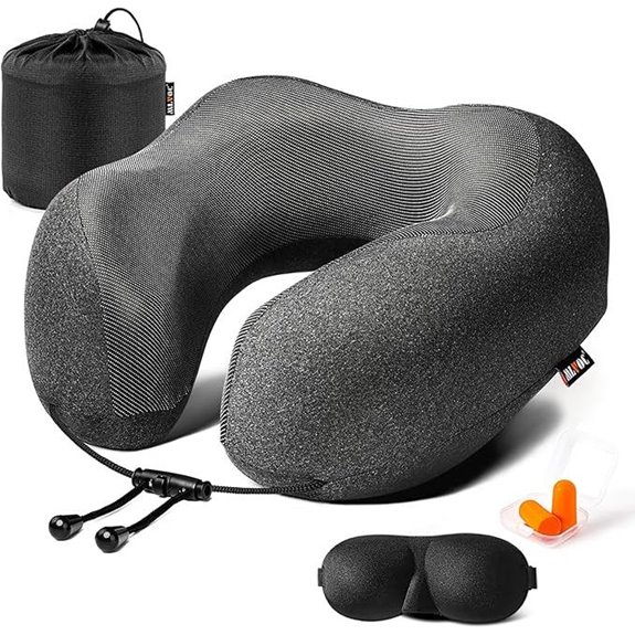 MLVOC Travel Pillow Set with Eye Mask & Earplugs