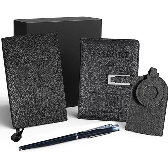 4-Piece Travel Accessories Set with RFID Wallet