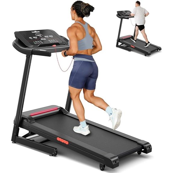 THERUN Home Treadmill with Incline and Heart Rate