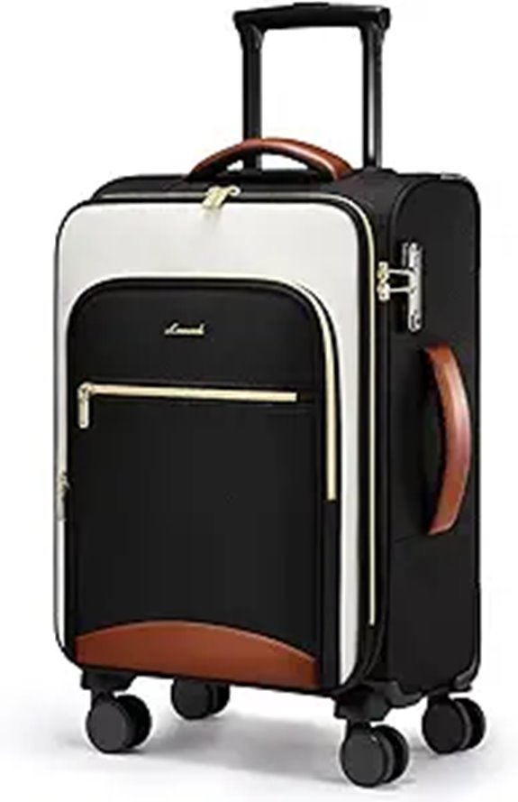 LOVEVOOK 20-Inch TSA Water-Resistant Spinner Carry-On Luggage