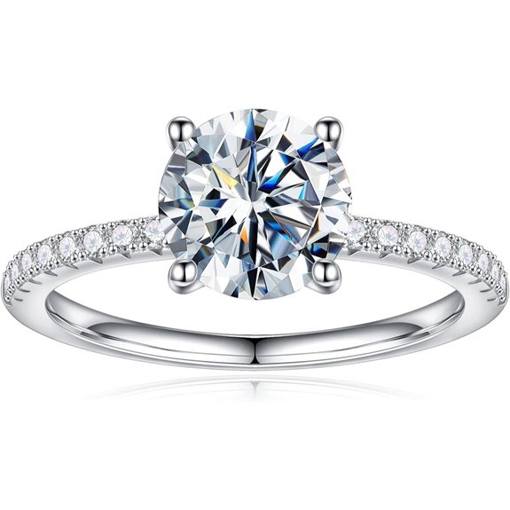 Turandoss 1.5CT Moissanite Solitaire Ring for Women