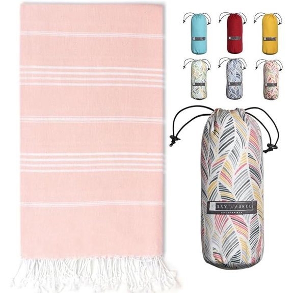 Bay Laurel Turkish Beach Towel with Travel Bag