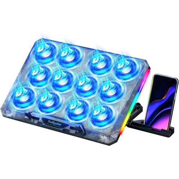 Laptop Cooling Pad with 12 Fans Adjustable Stand