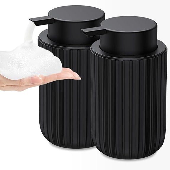 Ceramic Foam Soap Dispenser (2 Pack Black)