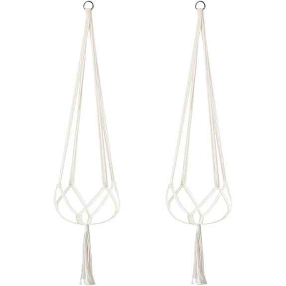 2 Pack Macrame Plant Hangers with Tassels