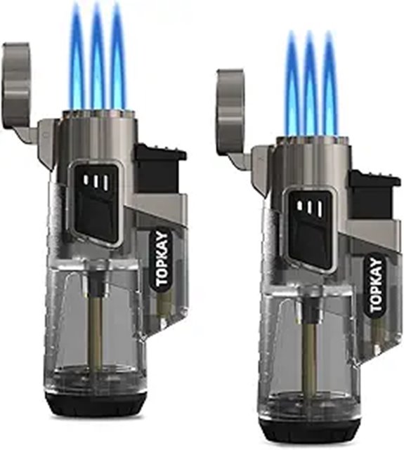 Triple Jet Flame Cigar Lighter Set (2-Pack)