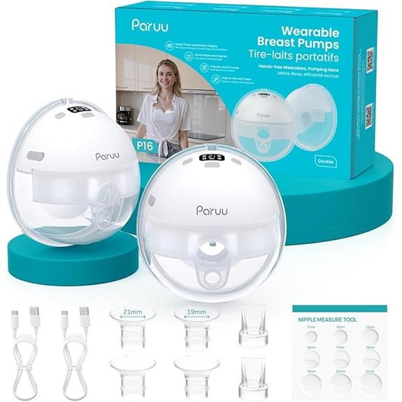 Paruu Wearable Breast Pump P16 2 Pack