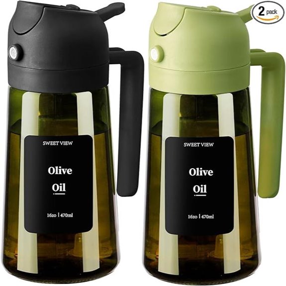 2PCS Olive Oil Dispenser and Sprayer Set