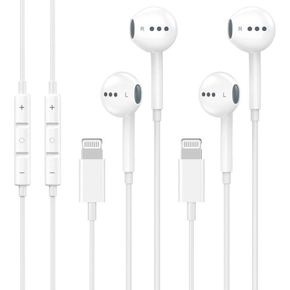 2 Pack Wired iPhone Earbuds with Microphone