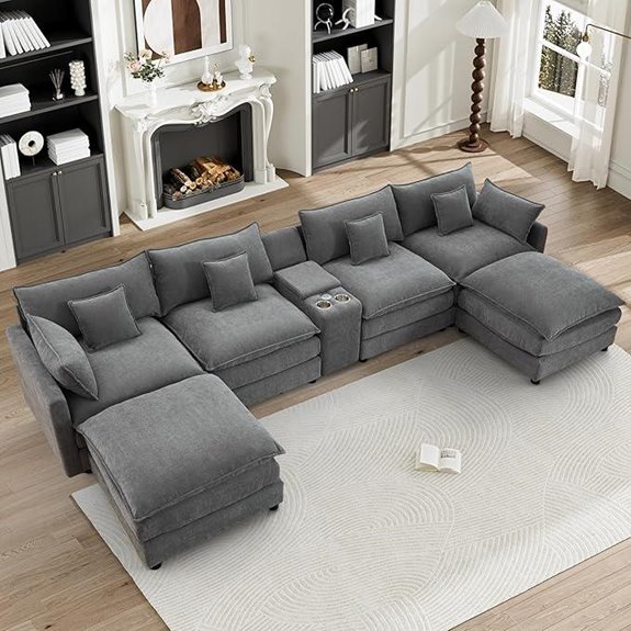 HYJT-H&K 145 U-Shaped Cloud Sectional Couch