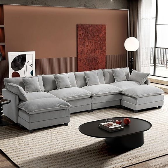 Ihanherry 146 U-Shaped Modular Cloud Sofa Set