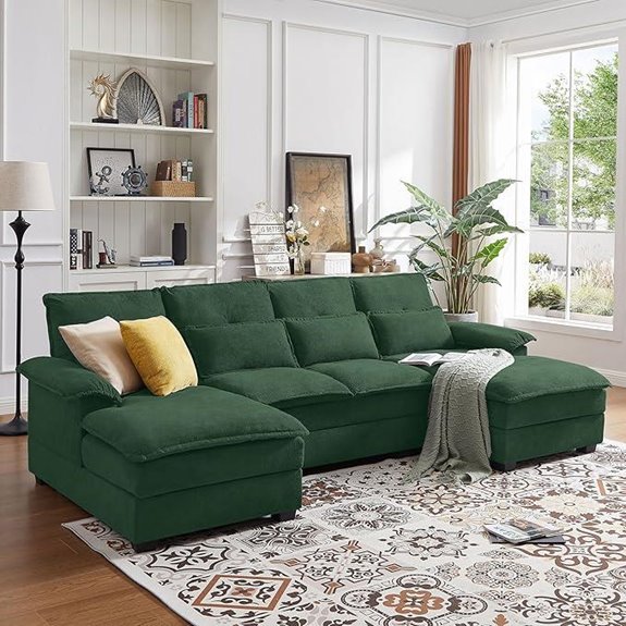 110 U-Shape Convertible Sectional Sofa