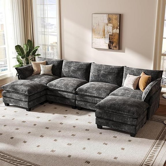KKL 120 U-Shaped Modular Sectional Sofa
