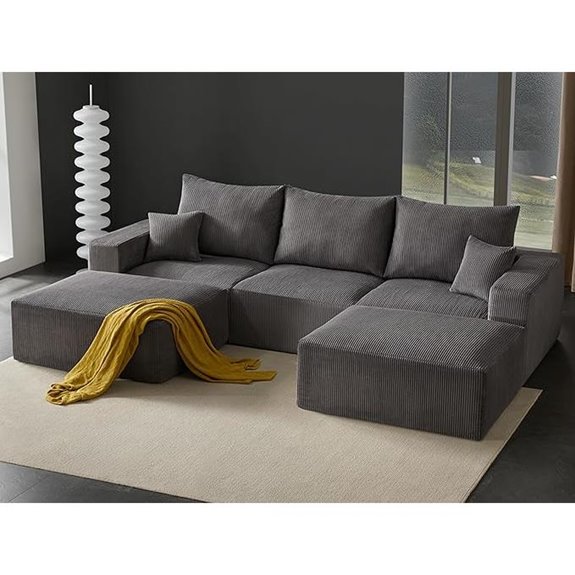 Cloud U-Shaped Modular Sofa with Chaise