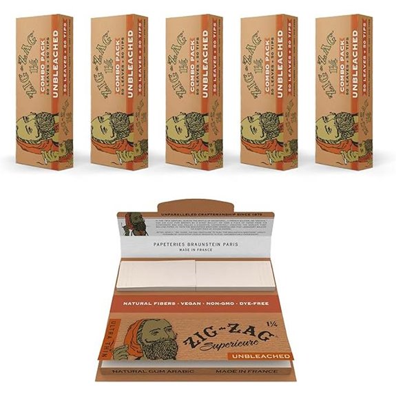 ZIG-ZAG Unbleached Rolling Paper Combo (5 Pack)