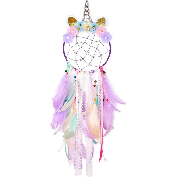 QtGirl Unicorn Dream Catcher Wall Decor for Girls