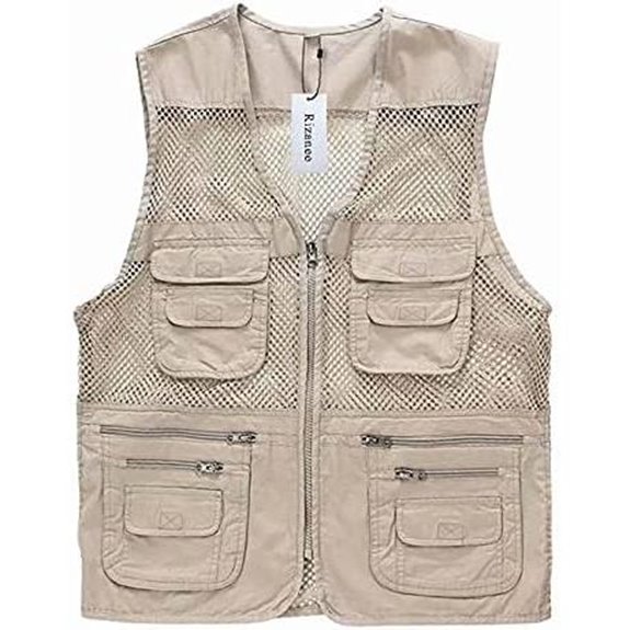 Unisex Mesh Fishing Vest with Multiple Pockets