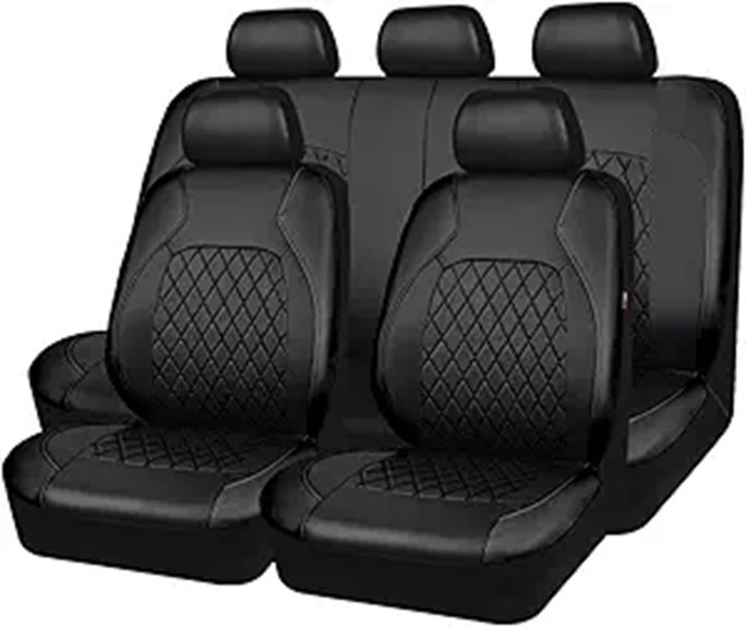Universal Faux Leather Car Seat Covers (All Black)